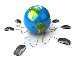 affordable web design services globe with computer mouse